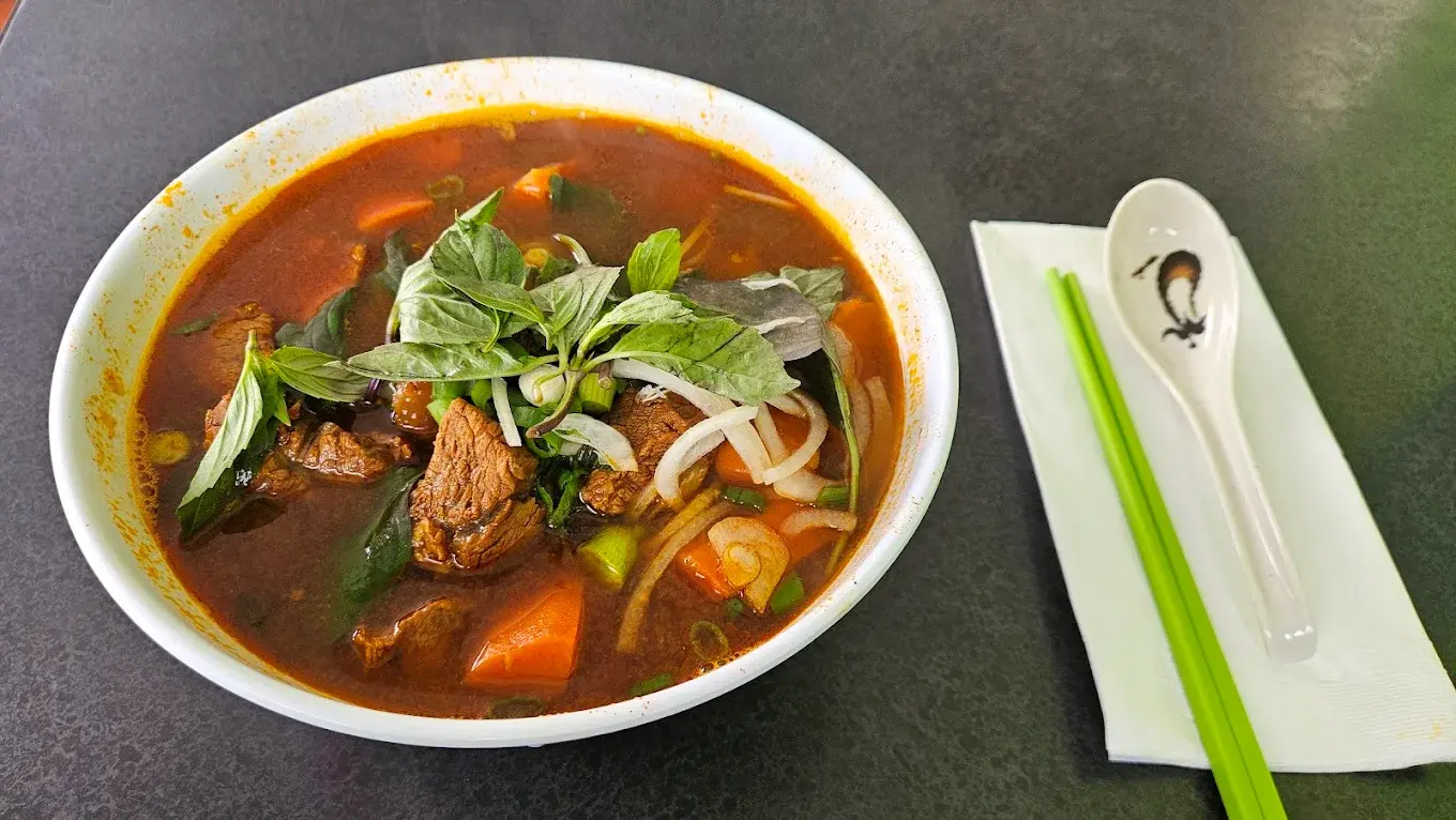 Authentic Vietnamese Pho noodle soup at T.H. Dang Restaurant Winnipeg